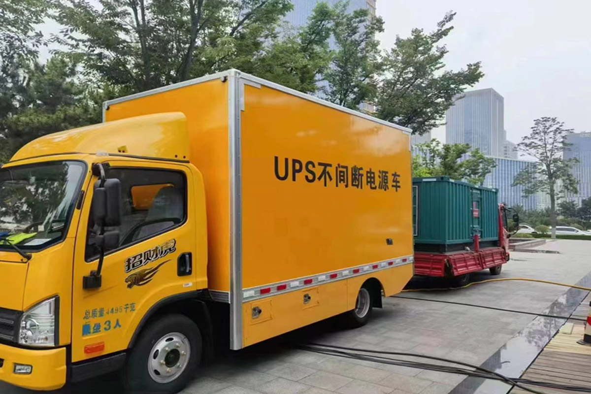 柏乡发电机租赁施工现场