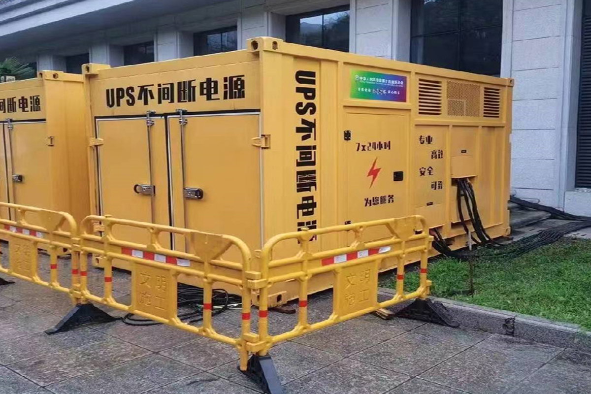 柏乡发电机租赁施工现场